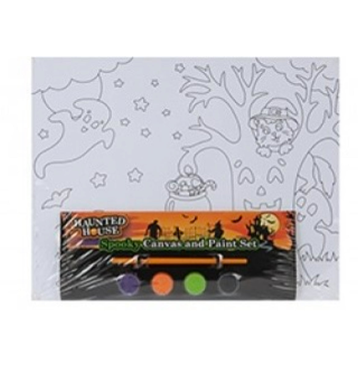 Halloween canvas with paints ASSORTED