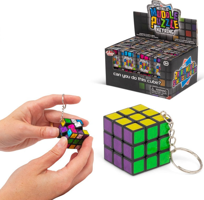 Mini muddle puzzle cube keychain