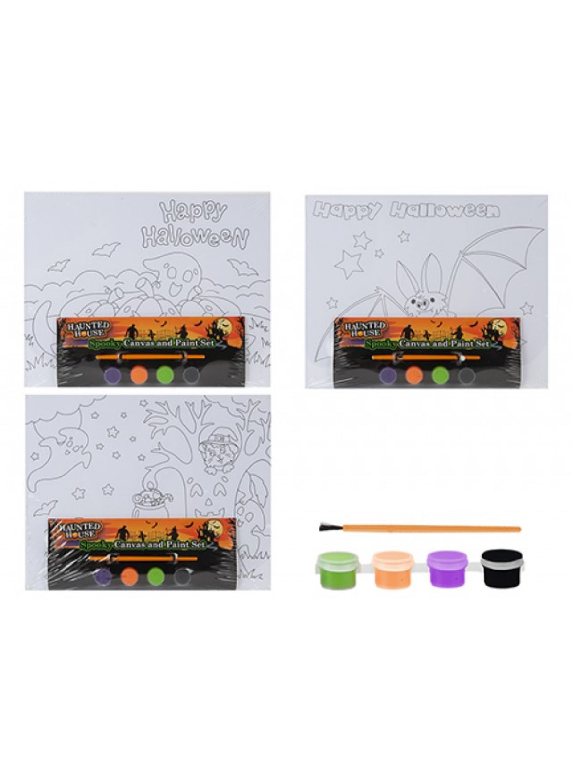 Halloween canvas with paints ASSORTED