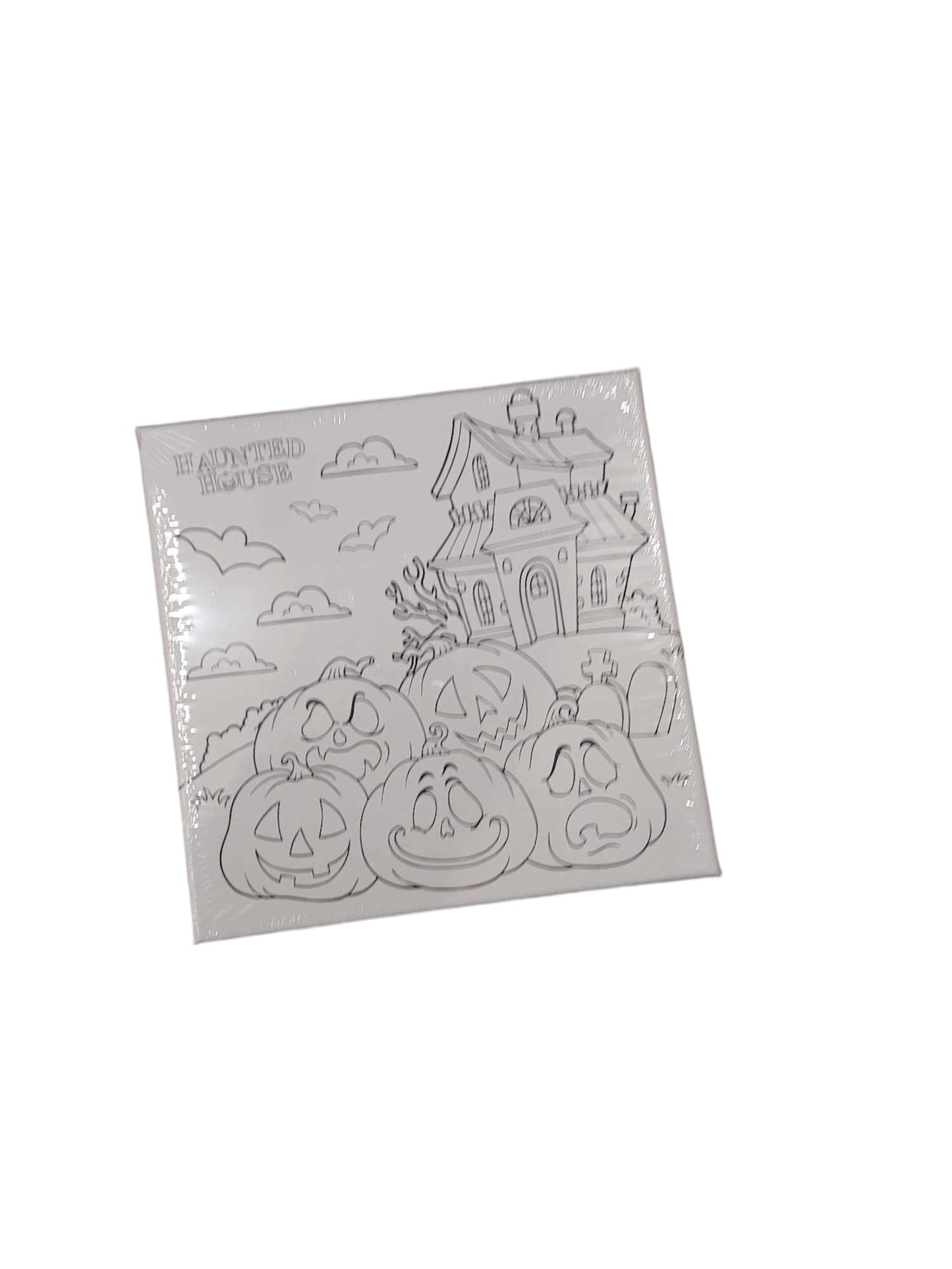 Halloween colour your own canvas