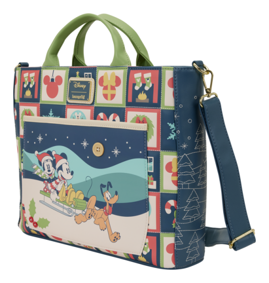 Mickey & Minnie Mouse festive loungefly tote bag