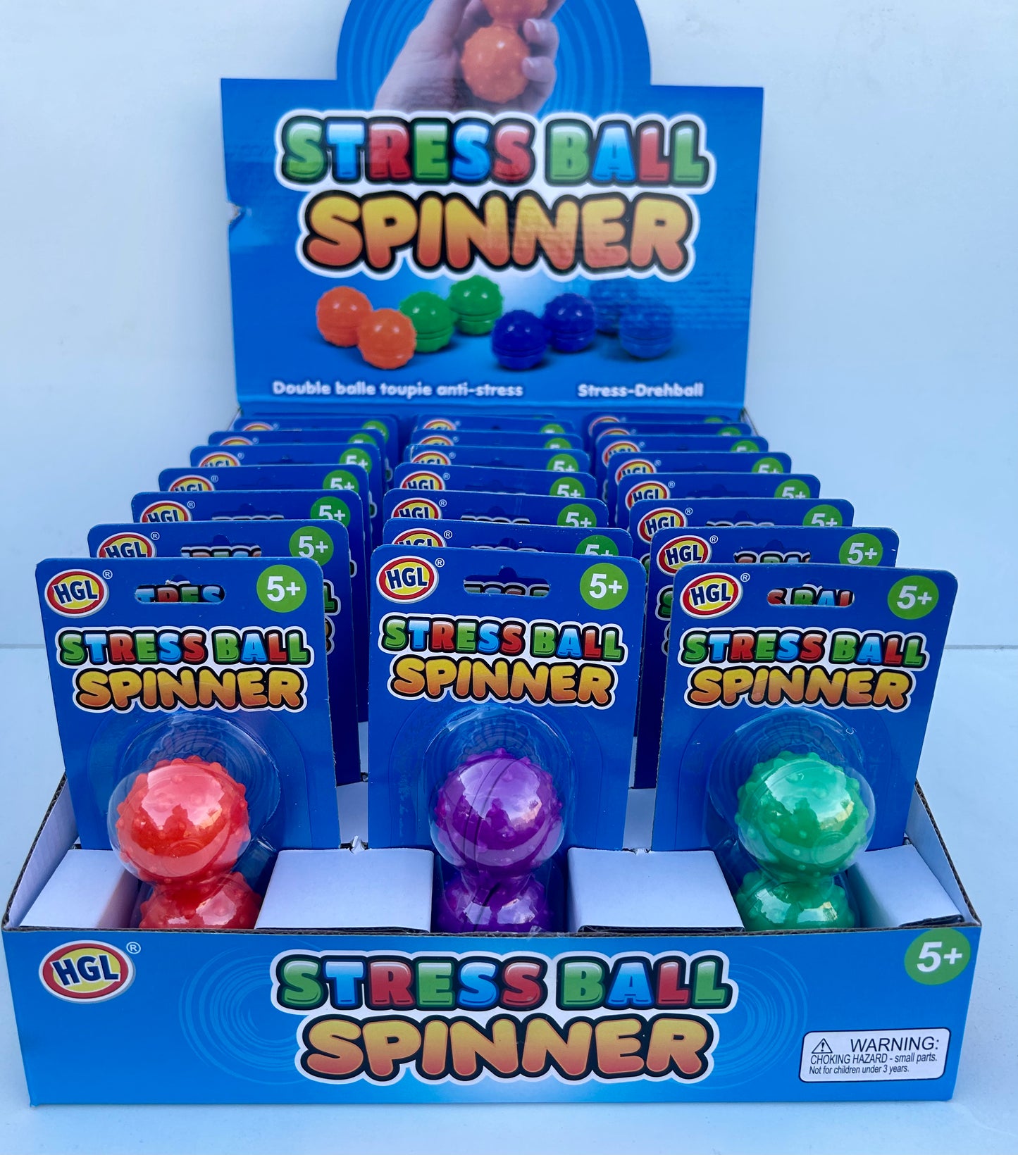 Stress ball spinner