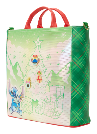 Disney stitch holiday tote bag