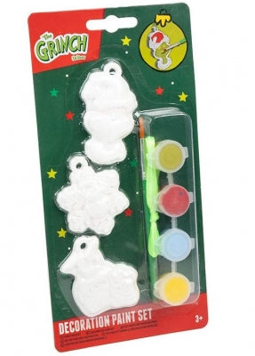 Grinch paint your own decorations 3 pack