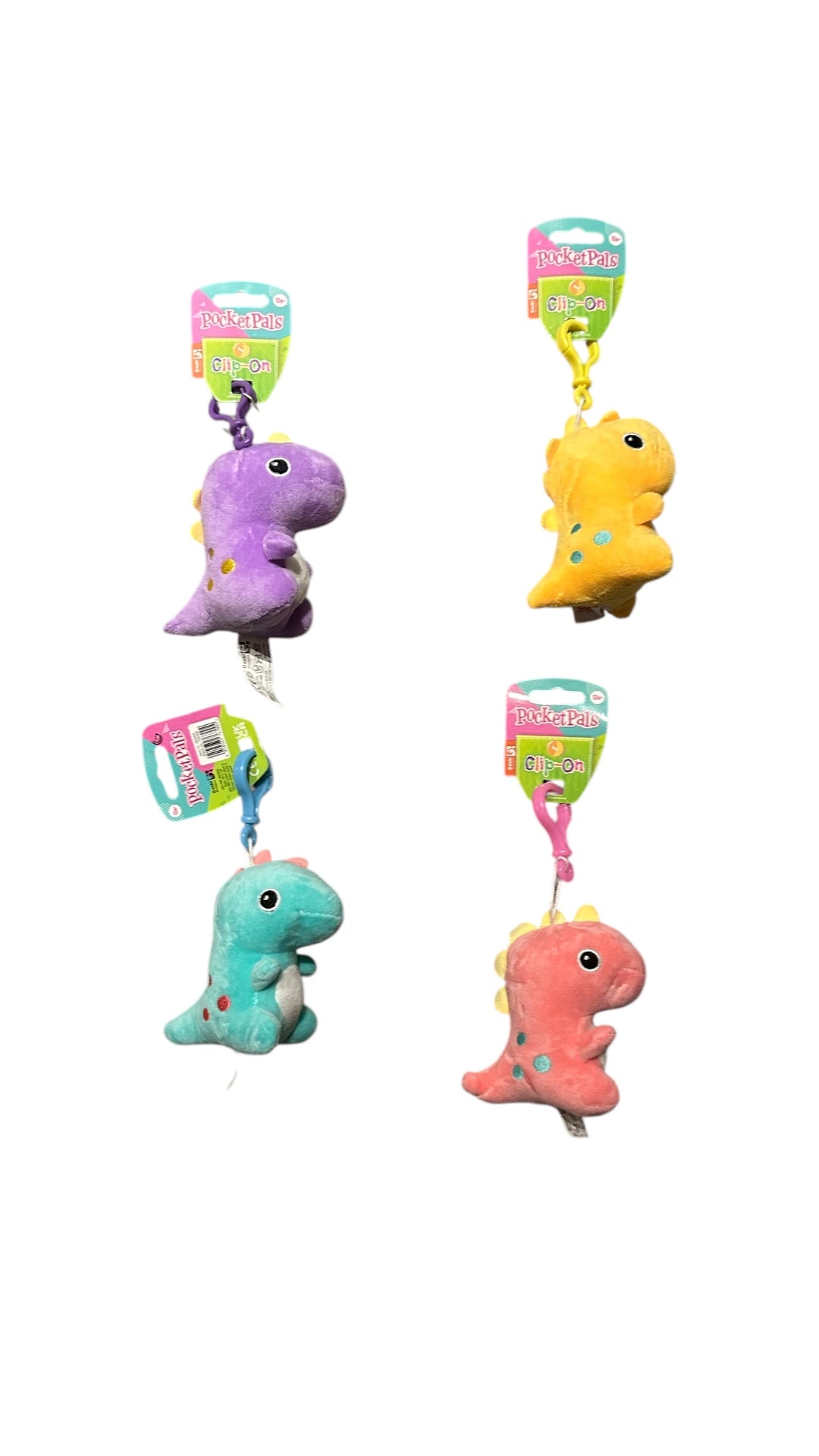 Dinosaur clip on plush