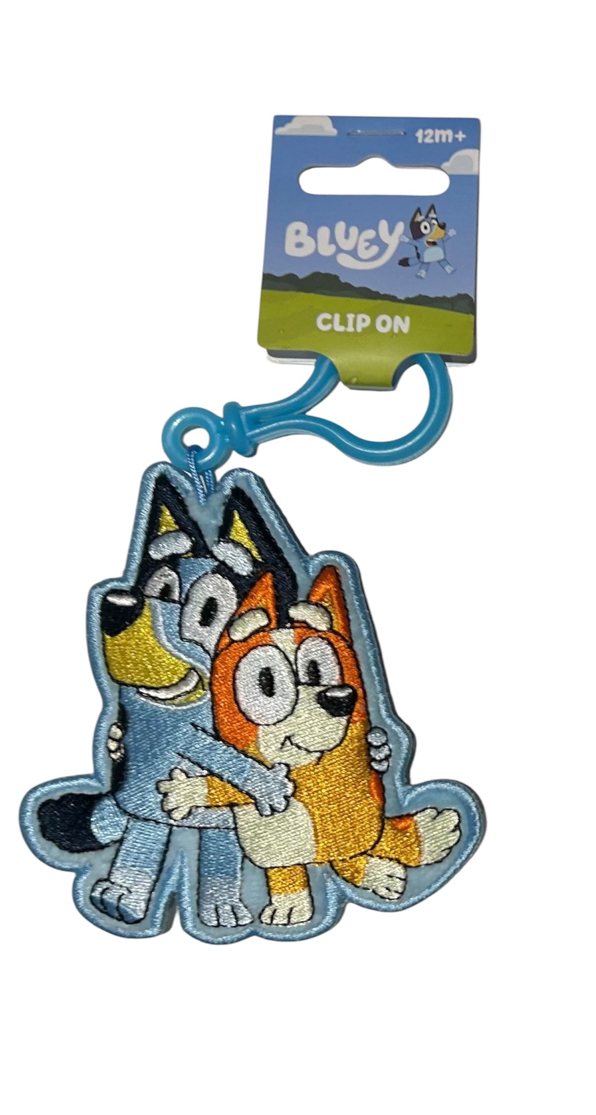 Bluey 2D embroided plush clip on