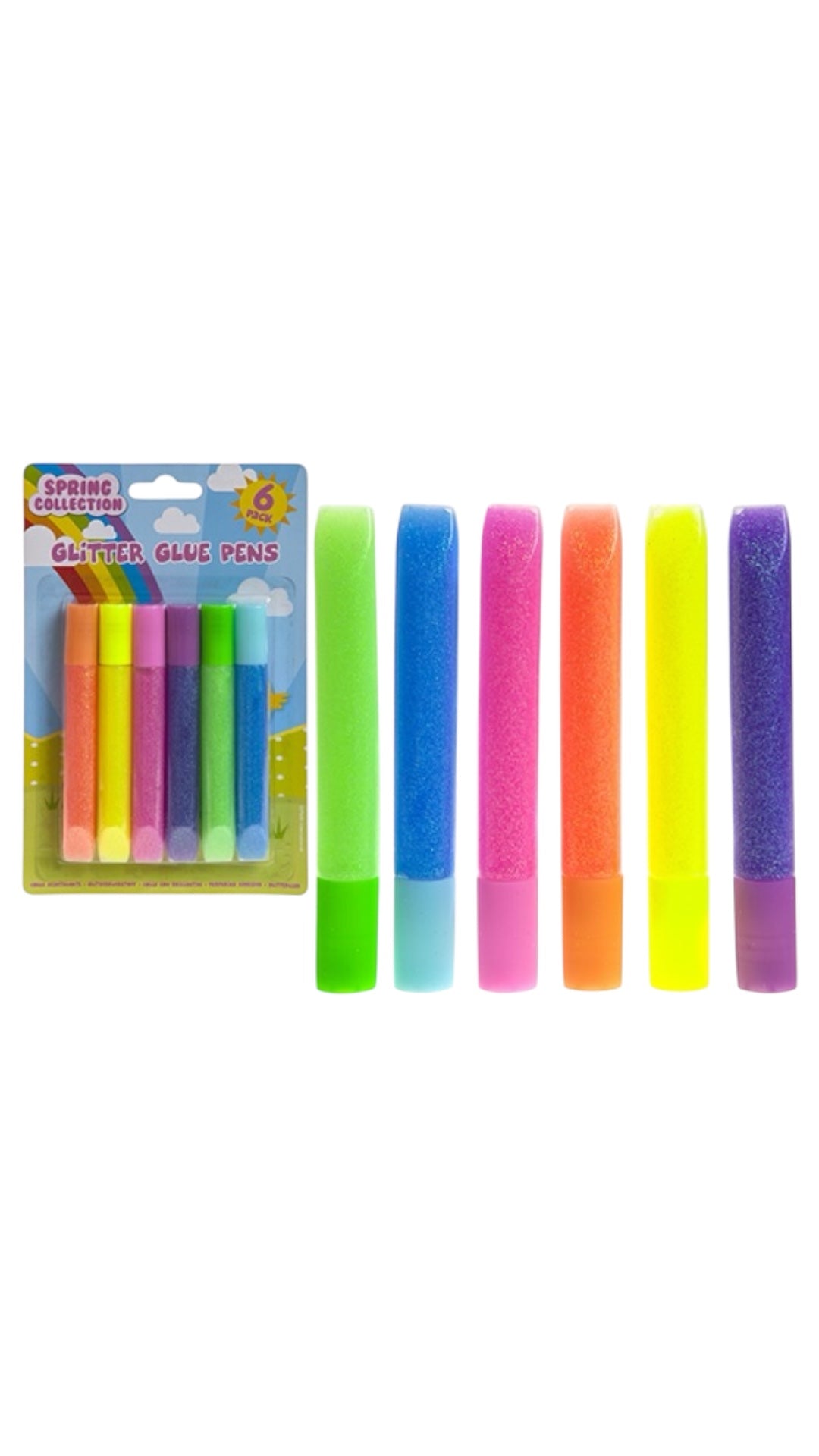 Glitter glue pens 6 pack