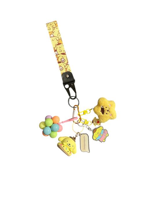 Hello Kitty Pompomurin fidgets with key strap