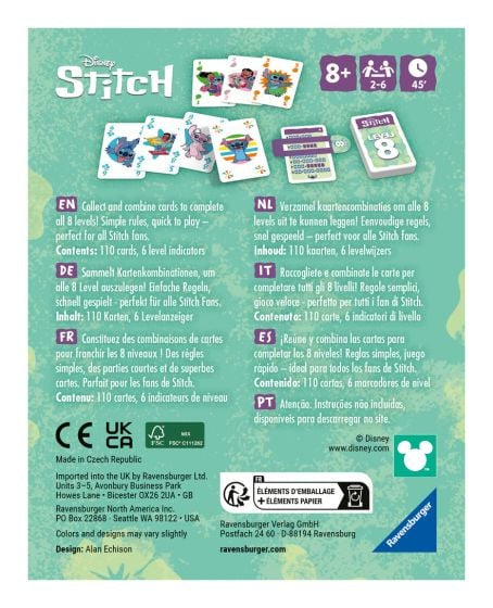 Disney stitch card game