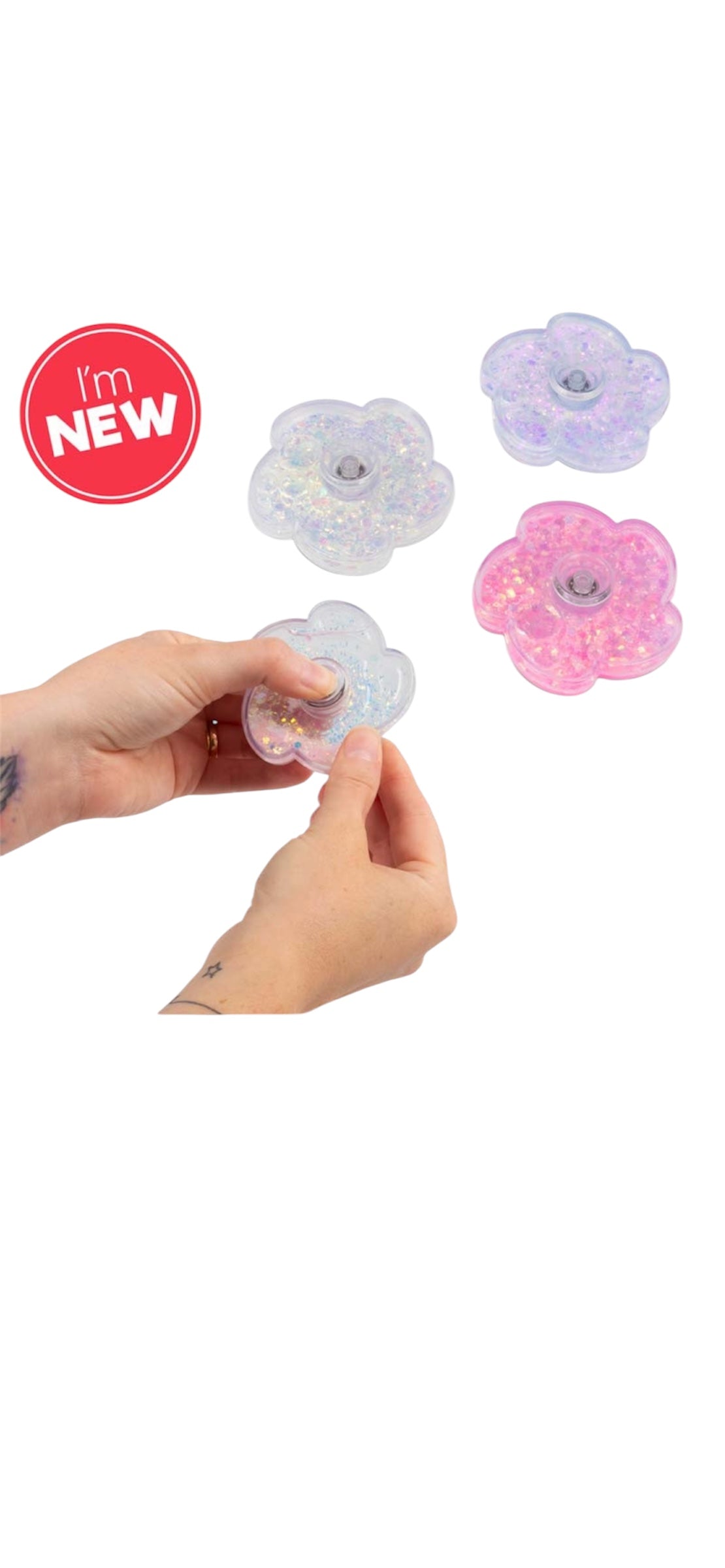 Glitter liquid spinner fidget