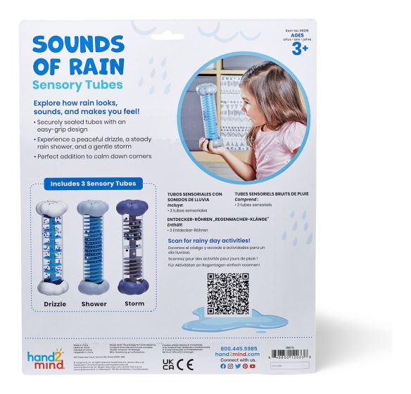 Sounds of rain sensory tube