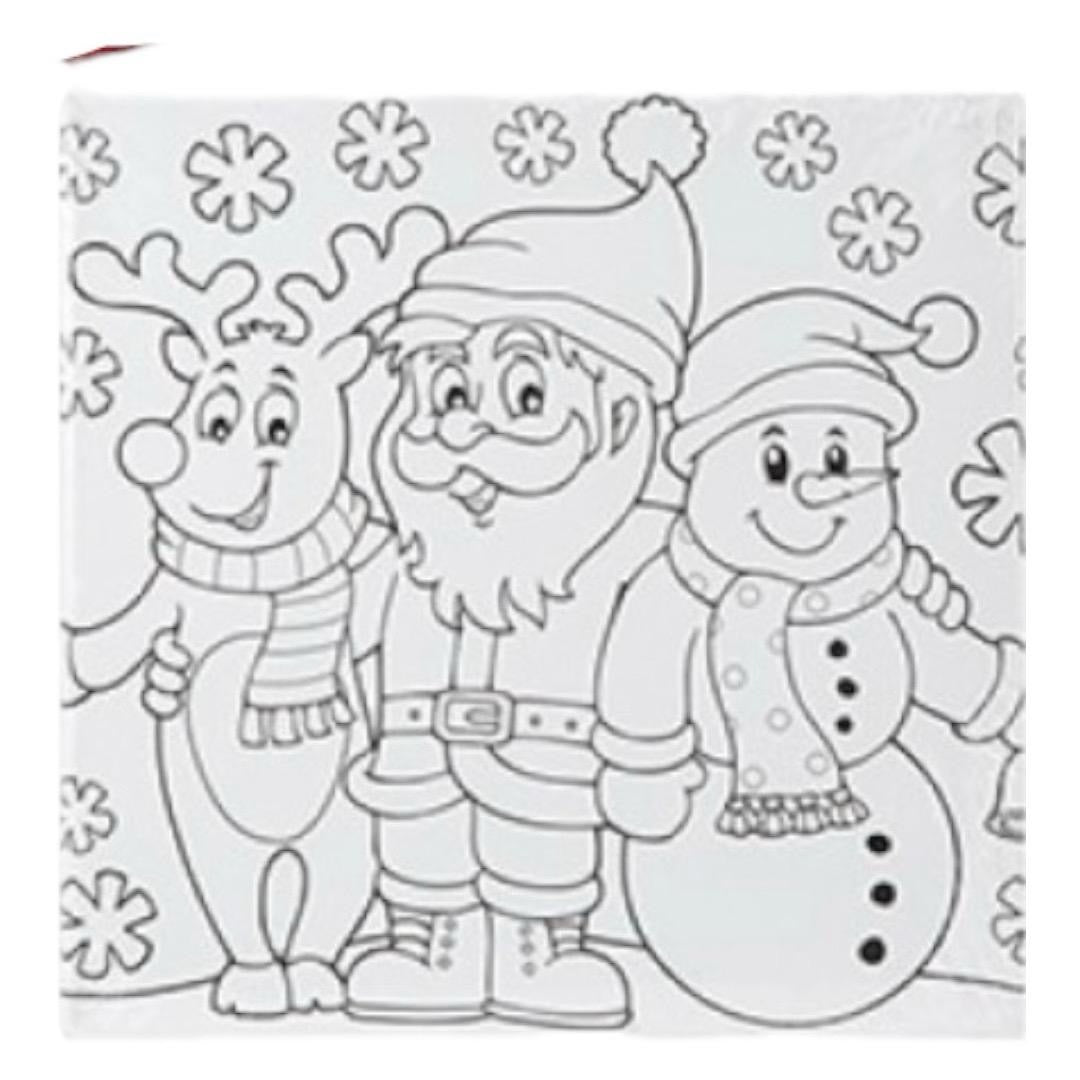 Christmas colour your own canvas