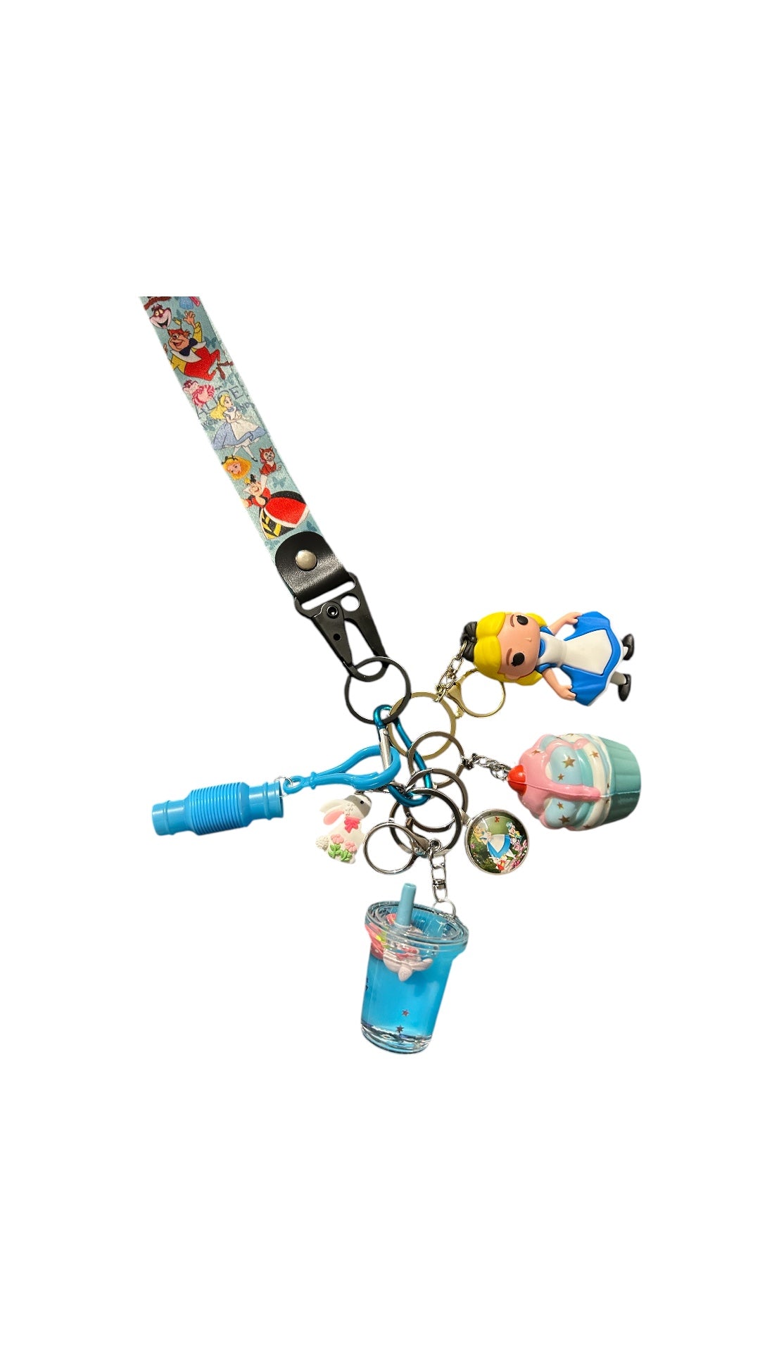 Alice in wonderland fidgets with key strap