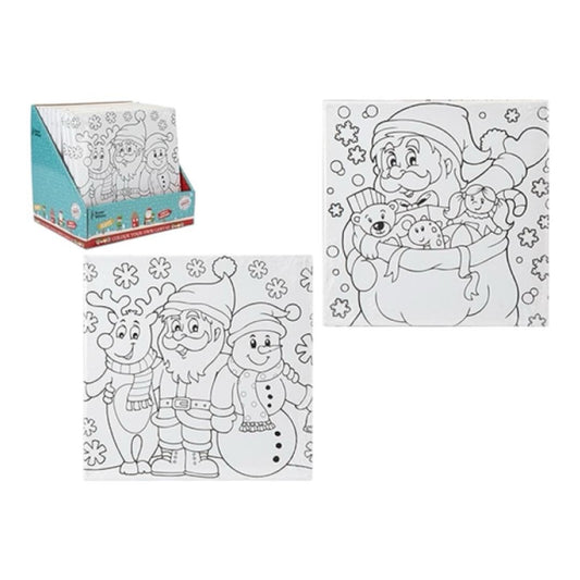 Christmas colour your own canvas