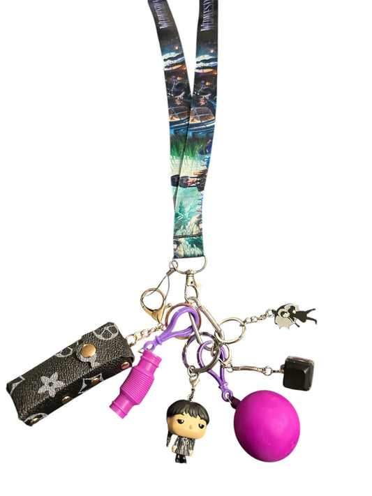 Wednesday Addams fidget lanyard