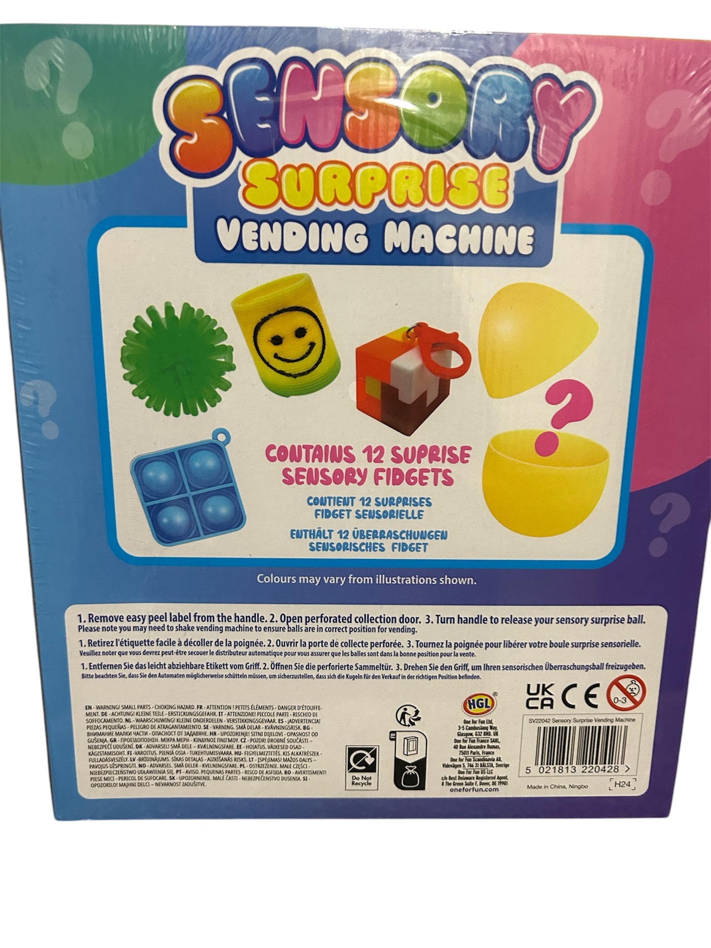 Fidget sensory vending machine