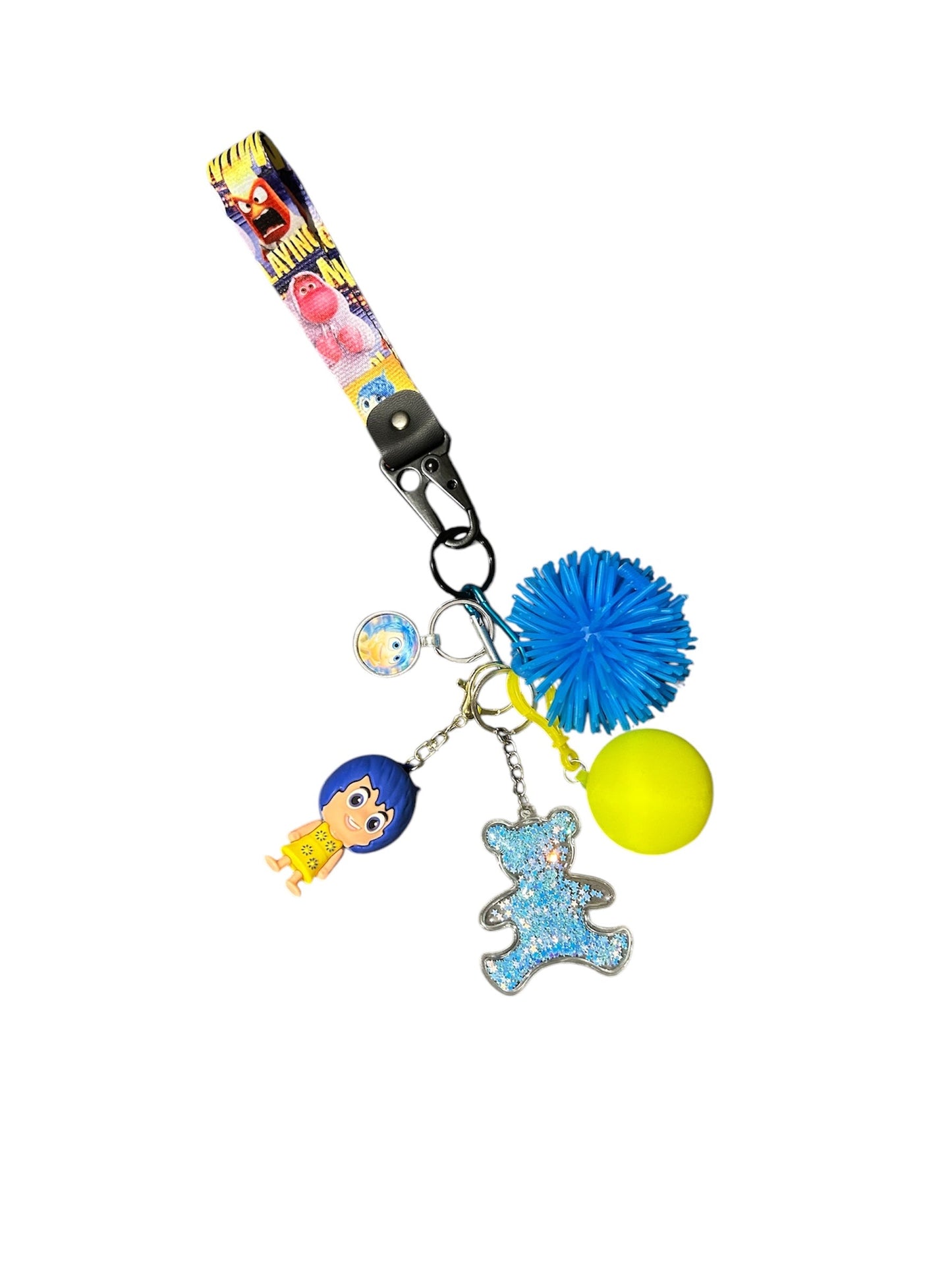 NEW inside out communication emotions and fidget key strap