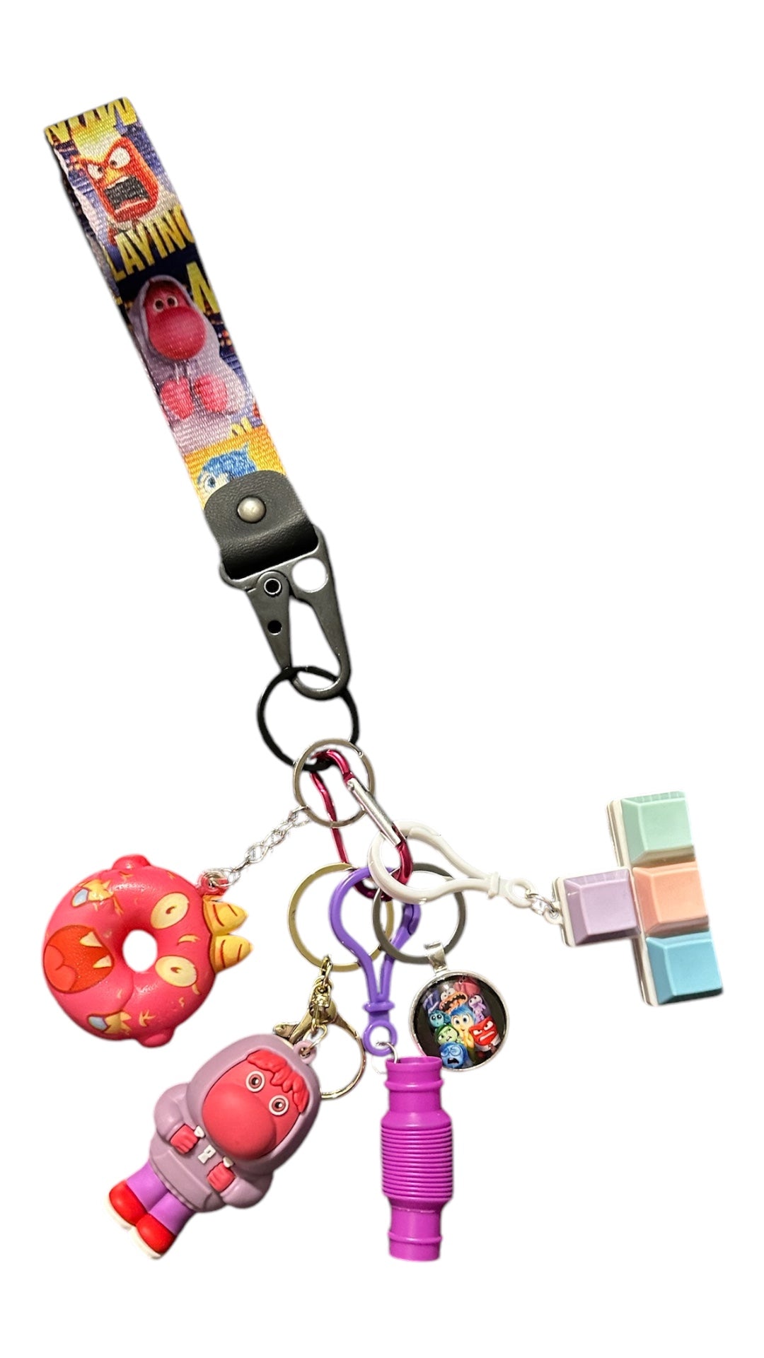 NEW inside out communication emotions and fidget key strap