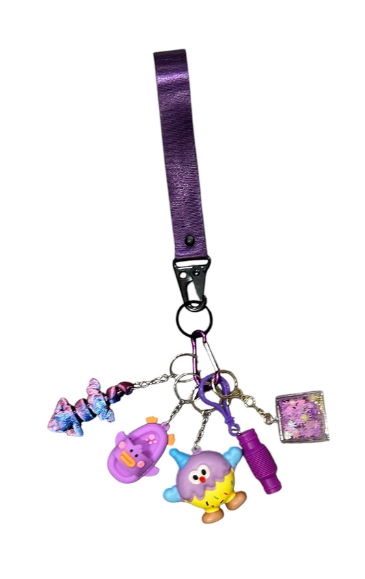 Purple fidgets with key strap