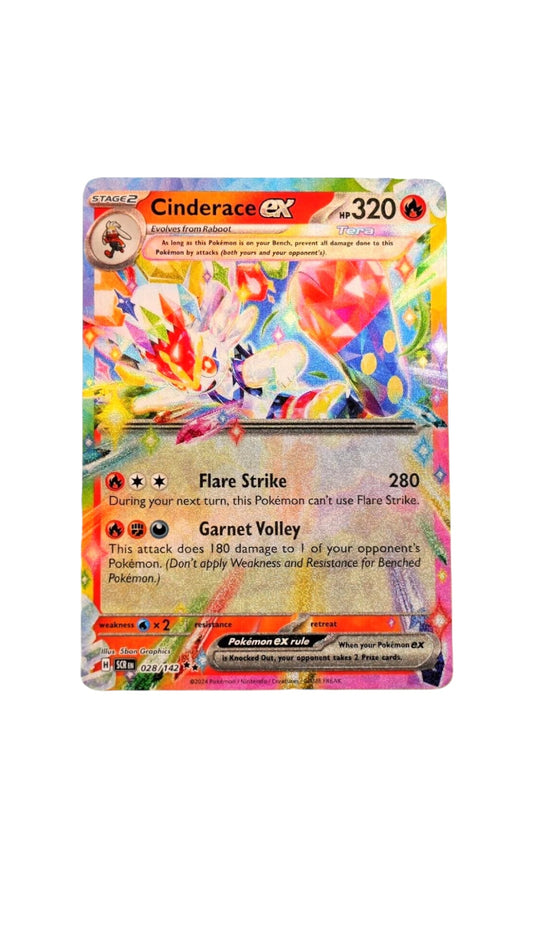 Pokémon Cinderace EX card 028/142 SCR