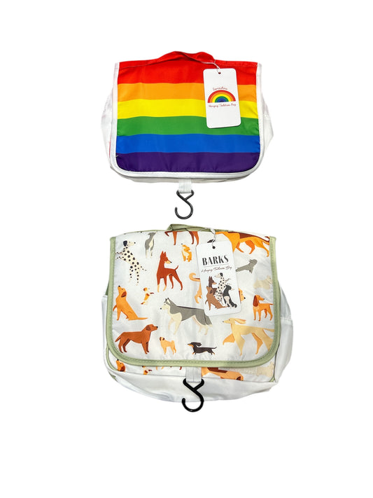 Rainbow/dog hanging wash bag