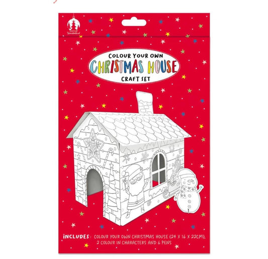 Christmas colour your own craft house