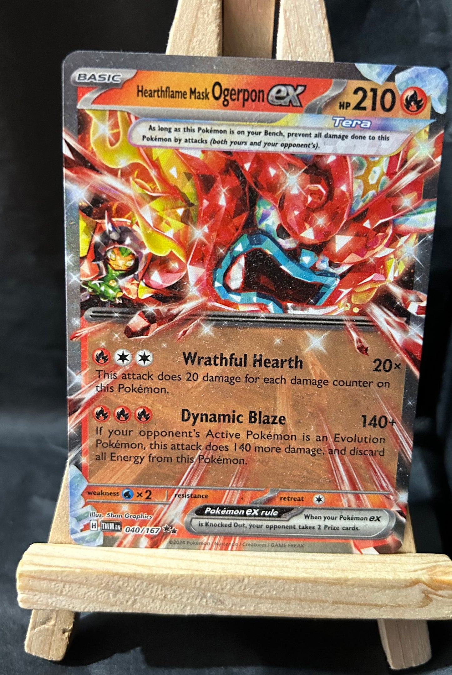 Pokémon twilight masquerade TWM 040/167 heartflame mask Ogerpon EX