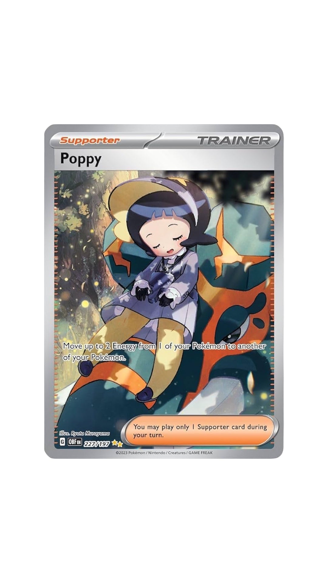 Pokémon Poppy Art card 227/197 OBF