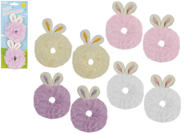 Easter bunny hair scrunchies 2pk
