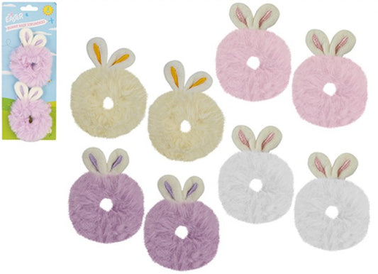 Easter bunny hair scrunchies 2pk