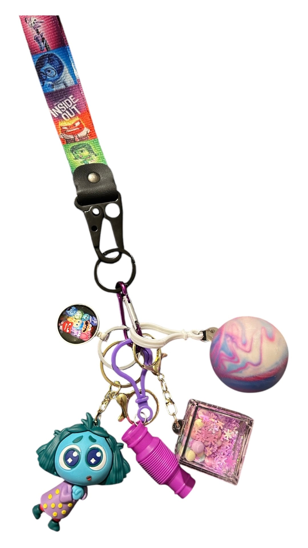 NEW inside out communication emotions and fidget key strap