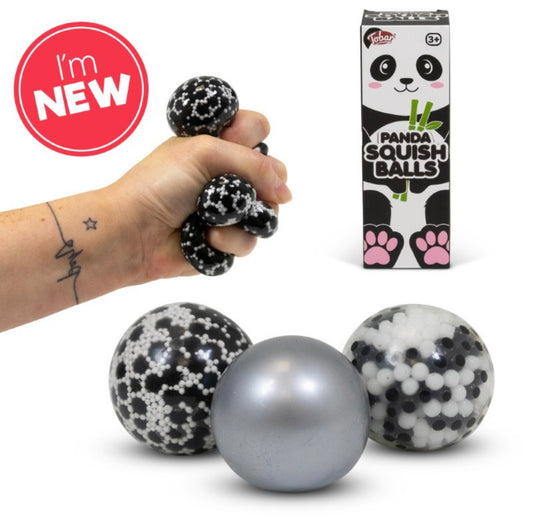 Scrunchems panda squish ball 3pk