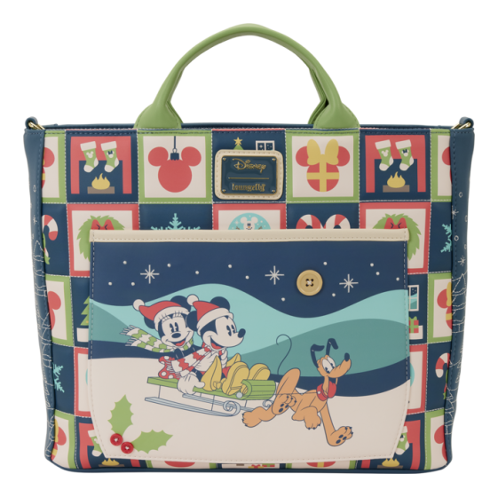 Mickey & Minnie Mouse festive loungefly tote bag