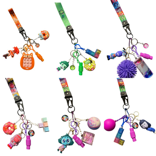 NEW inside out communication emotions and fidget key strap