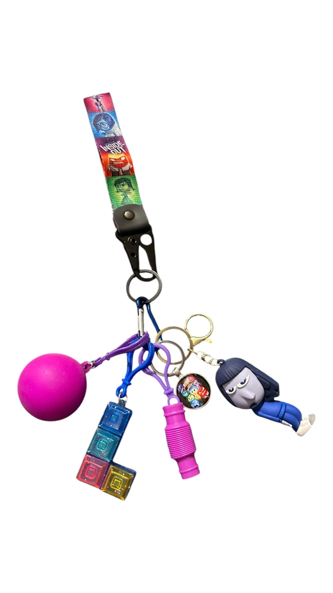 NEW inside out communication emotions and fidget key strap