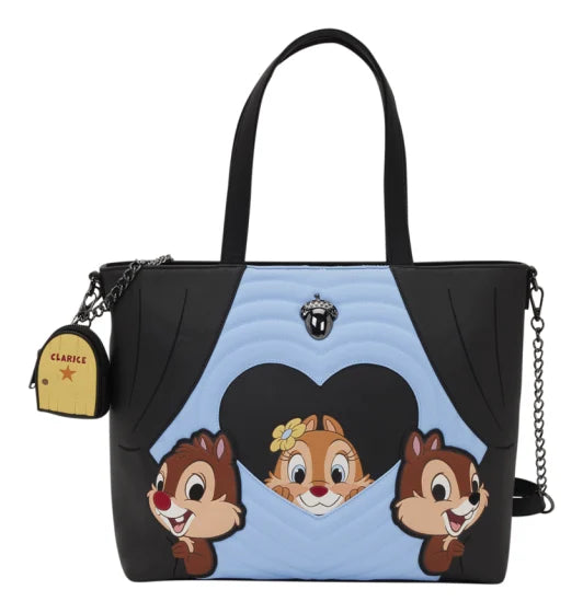 Disney rescuers chip & dale loungefly tote bag