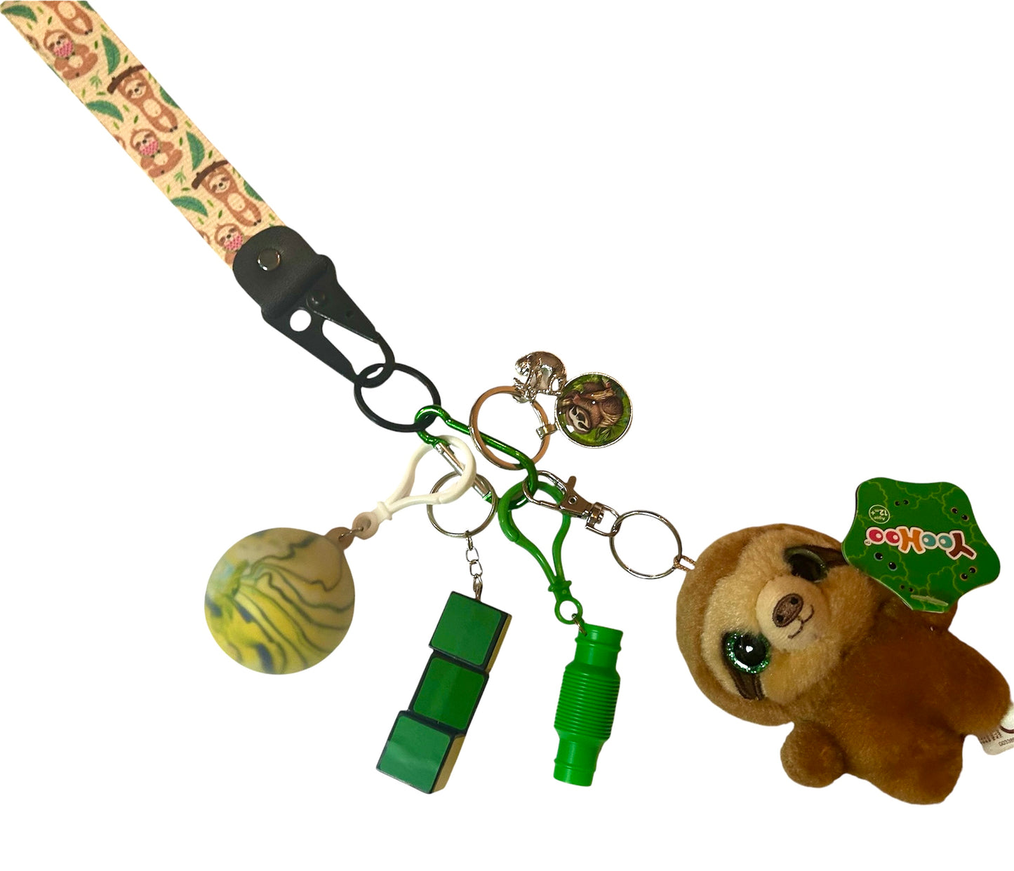 Sloth fidgets with key strap