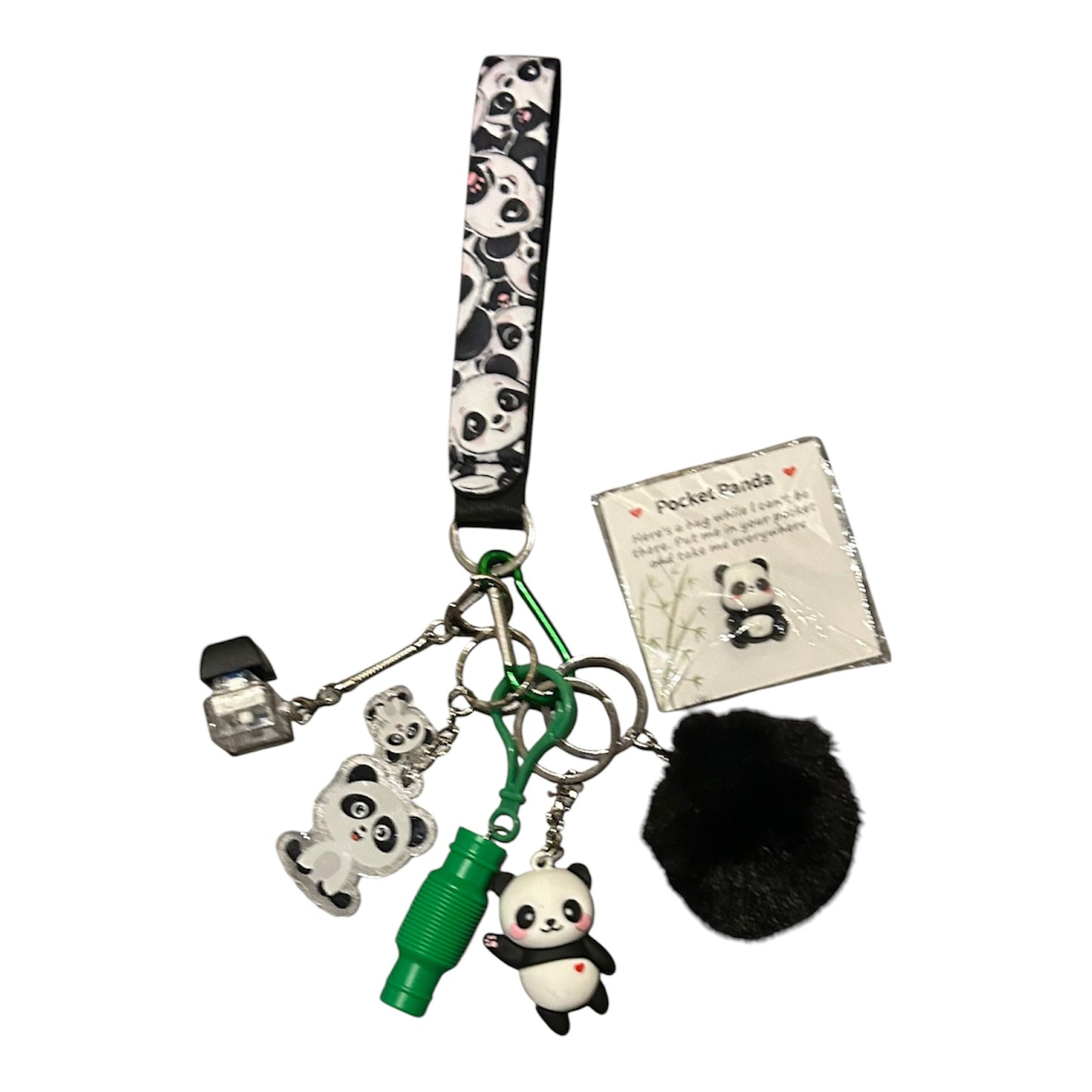 Panda fidgets with strap