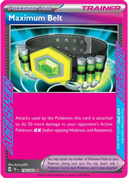 Pokémon Maximum Belt PINK card 154/162 TEF