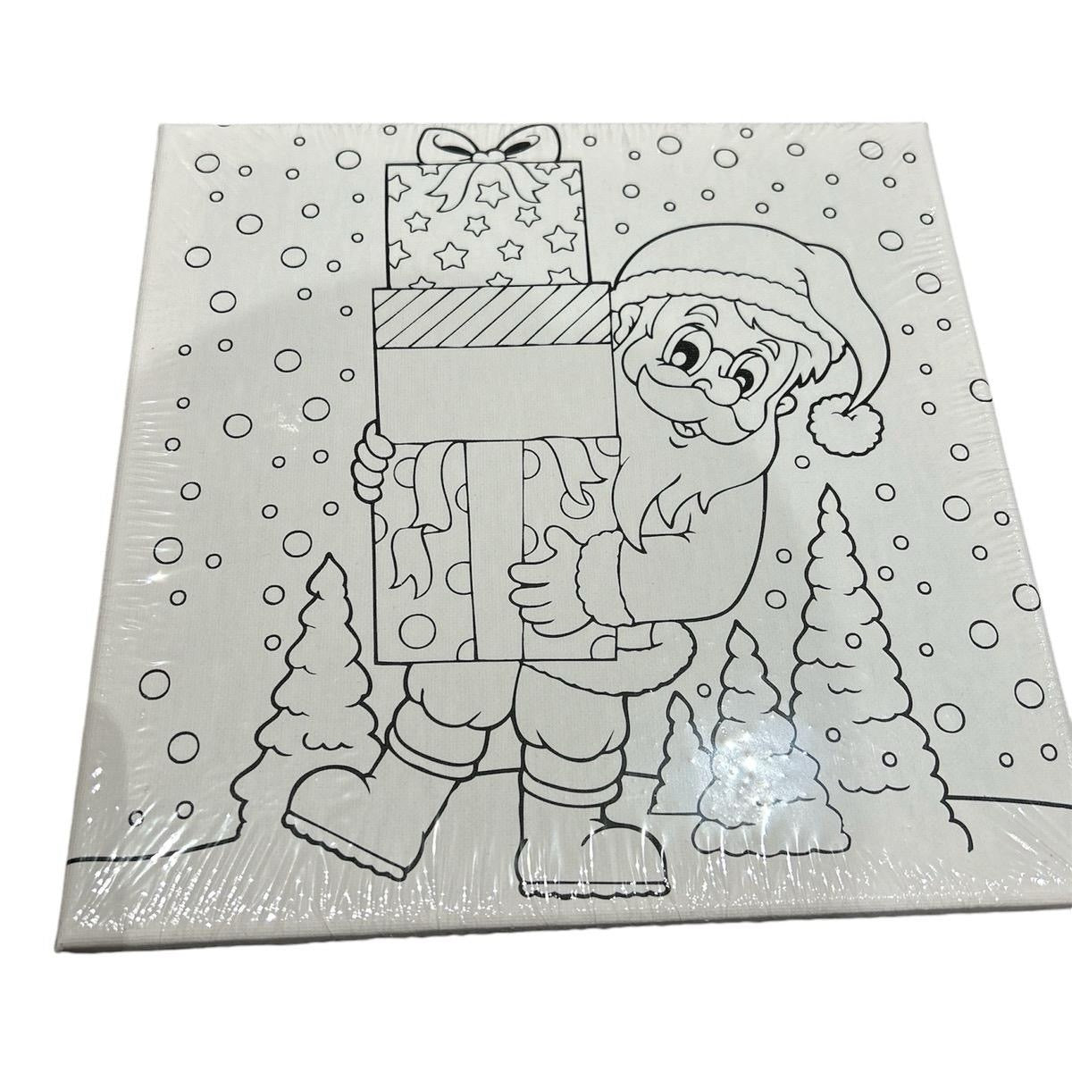 Christmas colour your own canvas