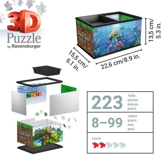 Minecraft Storage Box 216 Piece 3D Puzzle