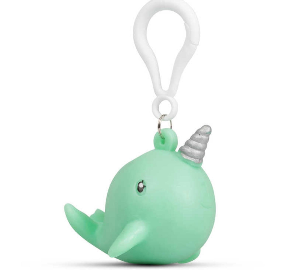 Fidget narwhal squish key clip