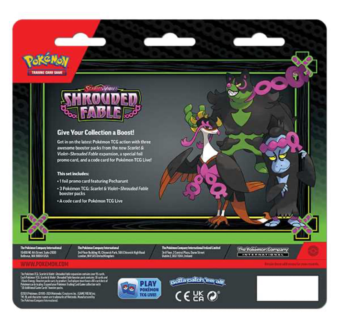 Pokémon shrouded fable 3 pack blisters