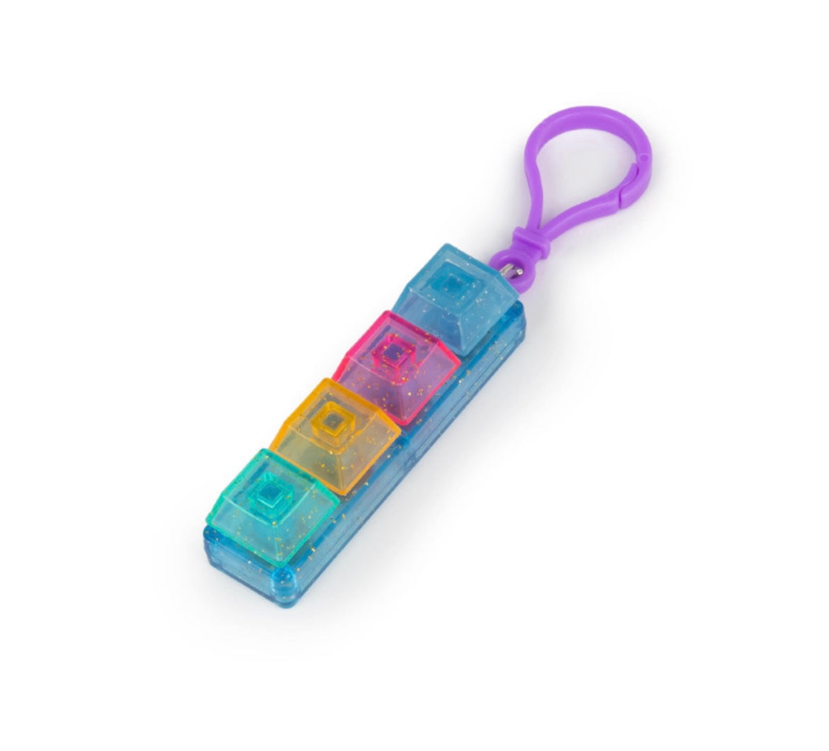 Glitter clicker keychain