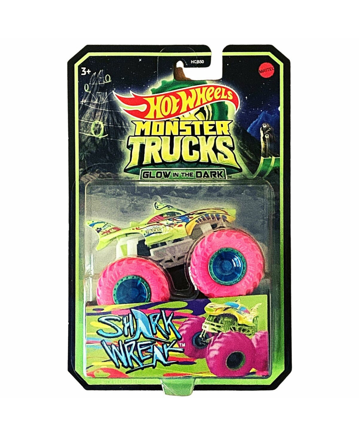 Hot wheels monster trucks shark wreck glow in dark