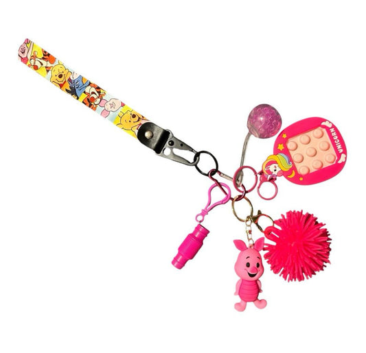 Winnie the Pooh Piglet fidgets with key strap