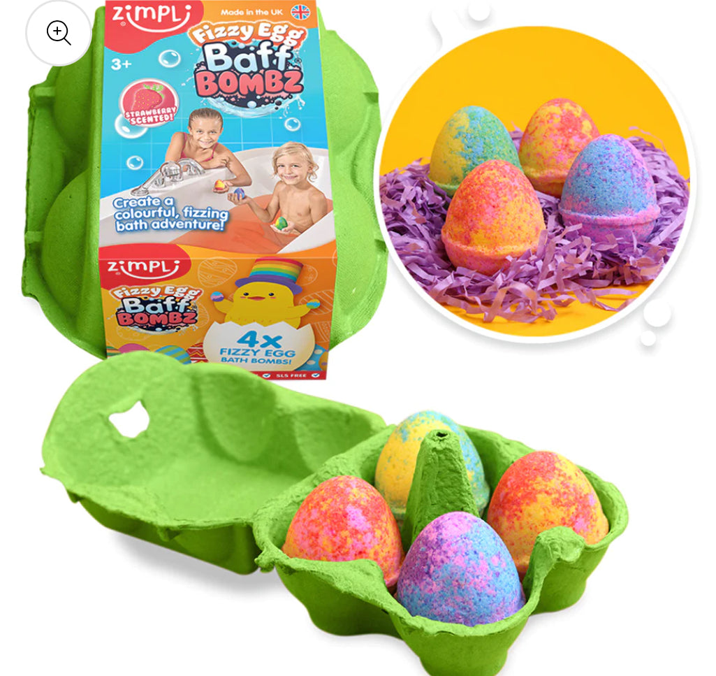 Fizz egg Baff bombz 4 pack