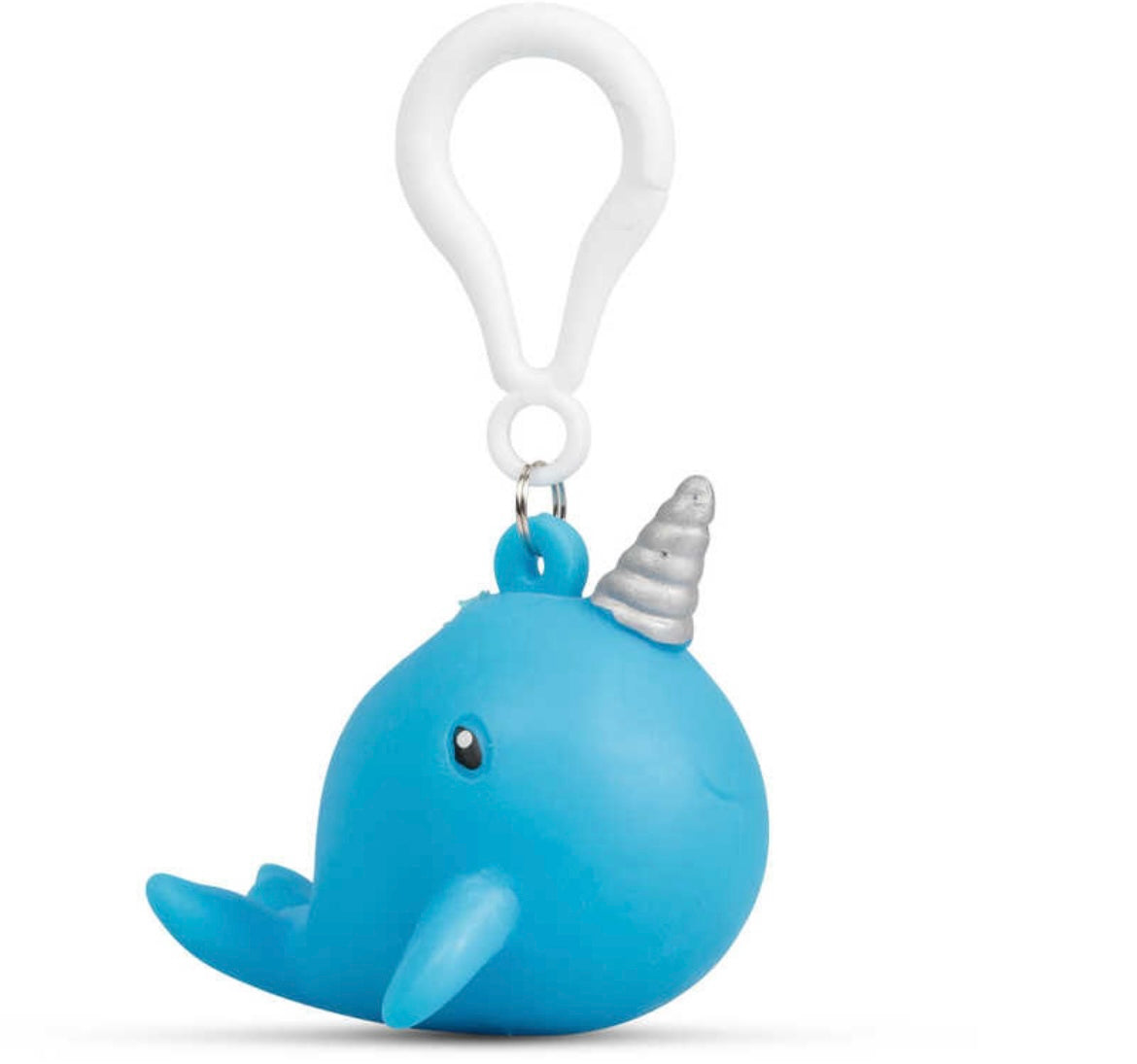 Fidget narwhal squish key clip