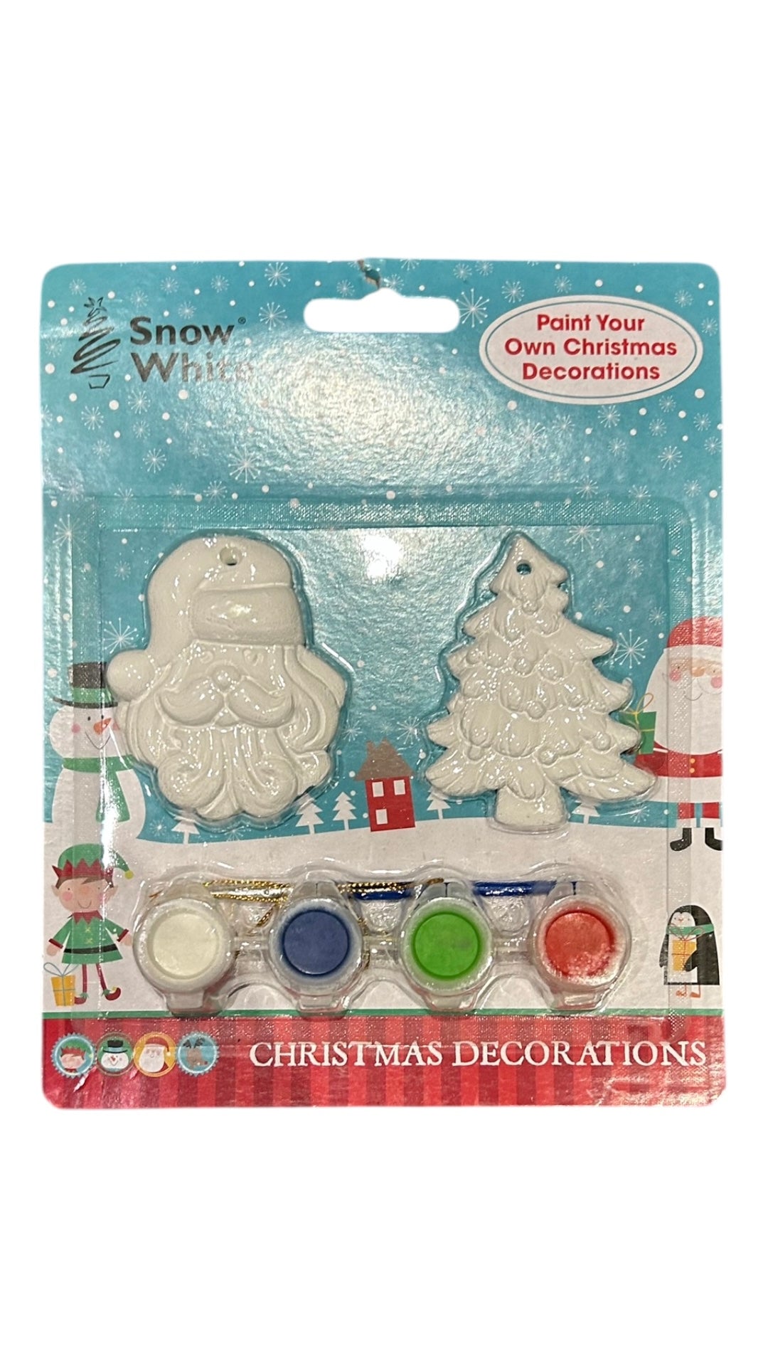 Christmas 2 pack paint decorations