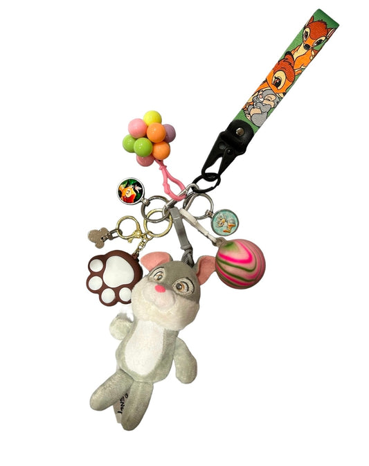 Disney Bambi fidgets with key strap